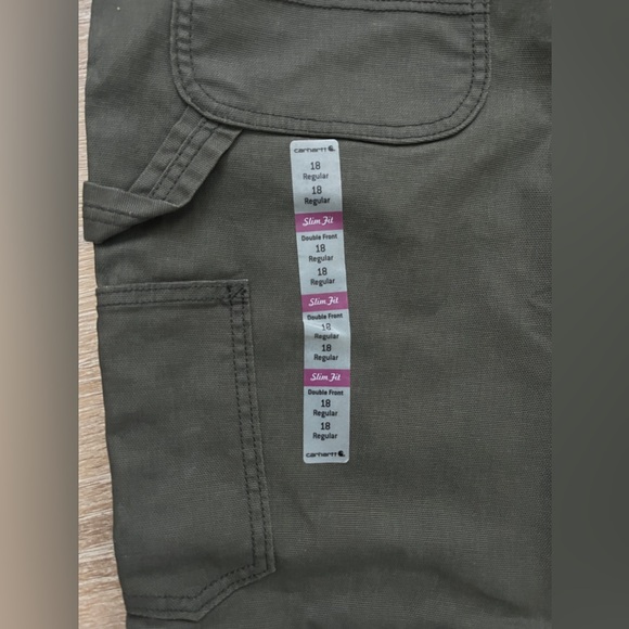 NWT Carhartt Slim Fit Double Front Work Pants Sz 18 Reg - Picture 3 of 9